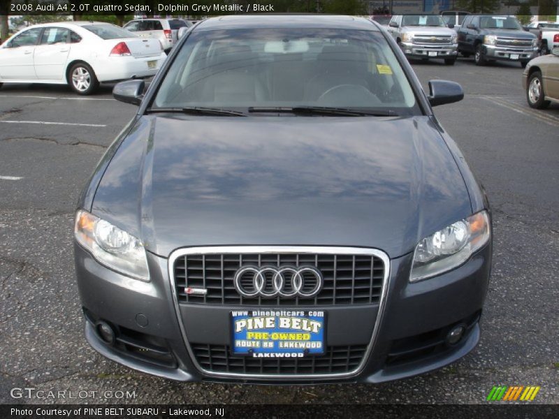 Dolphin Grey Metallic / Black 2008 Audi A4 2.0T quattro Sedan