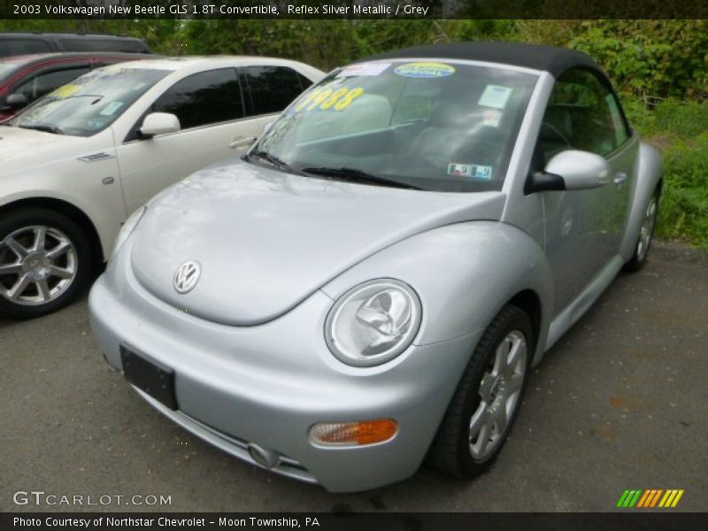 Reflex Silver Metallic / Grey 2003 Volkswagen New Beetle GLS 1.8T Convertible