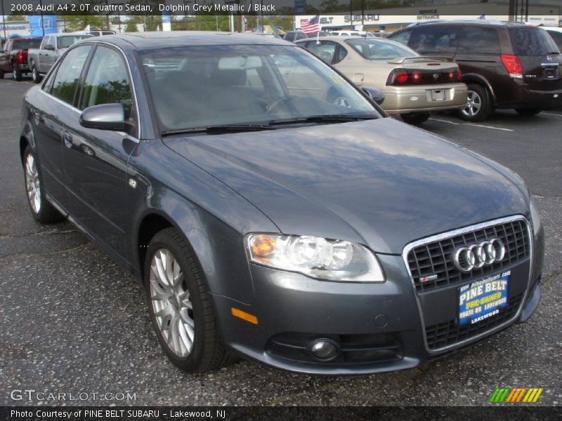 Dolphin Grey Metallic / Black 2008 Audi A4 2.0T quattro Sedan