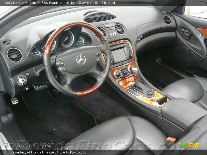 designo Silver Metallic / Charcoal 2003 Mercedes-Benz SL 500 Roadster