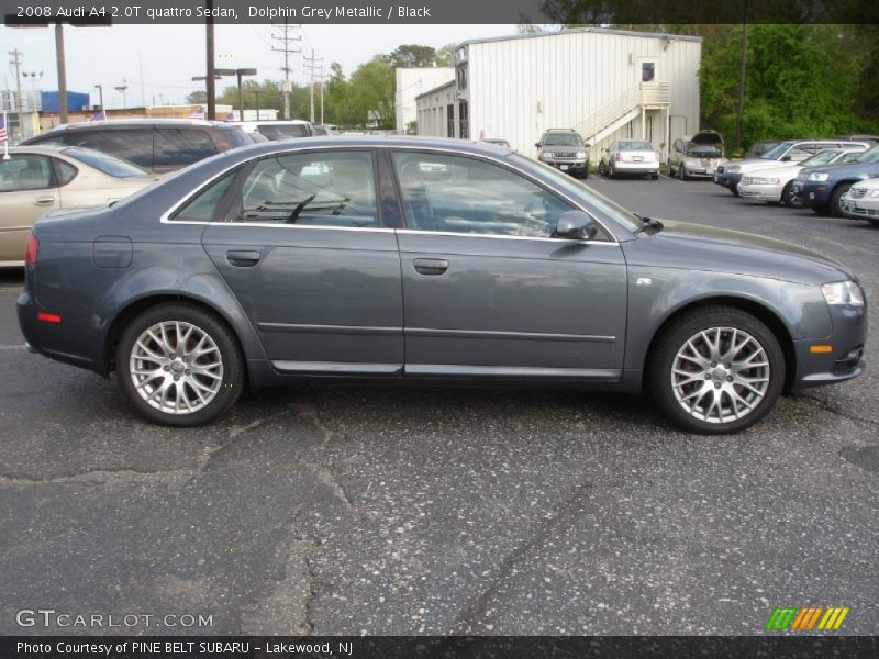Dolphin Grey Metallic / Black 2008 Audi A4 2.0T quattro Sedan