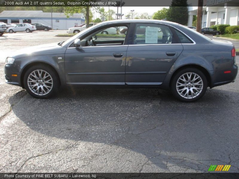 Dolphin Grey Metallic / Black 2008 Audi A4 2.0T quattro Sedan