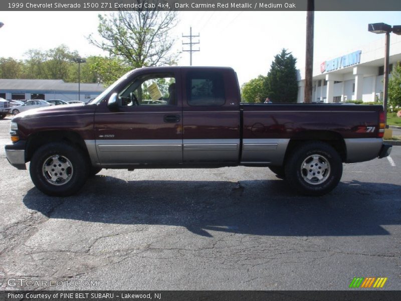 Dark Carmine Red Metallic / Medium Oak 1999 Chevrolet Silverado 1500 Z71 Extended Cab 4x4