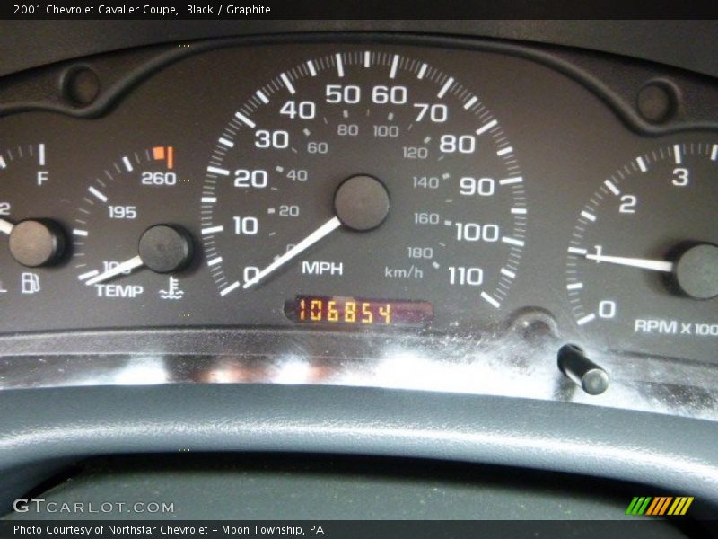 Black / Graphite 2001 Chevrolet Cavalier Coupe