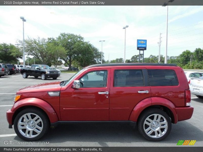 Inferno Red Crystal Pearl / Dark Slate Gray 2010 Dodge Nitro Heat