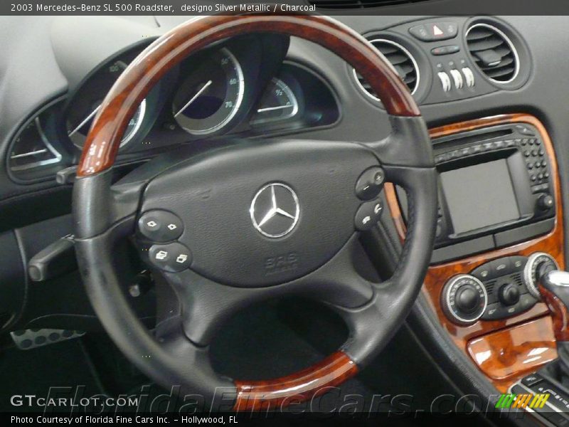 designo Silver Metallic / Charcoal 2003 Mercedes-Benz SL 500 Roadster