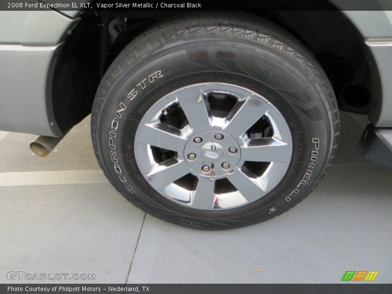 Vapor Silver Metallic / Charcoal Black 2008 Ford Expedition EL XLT