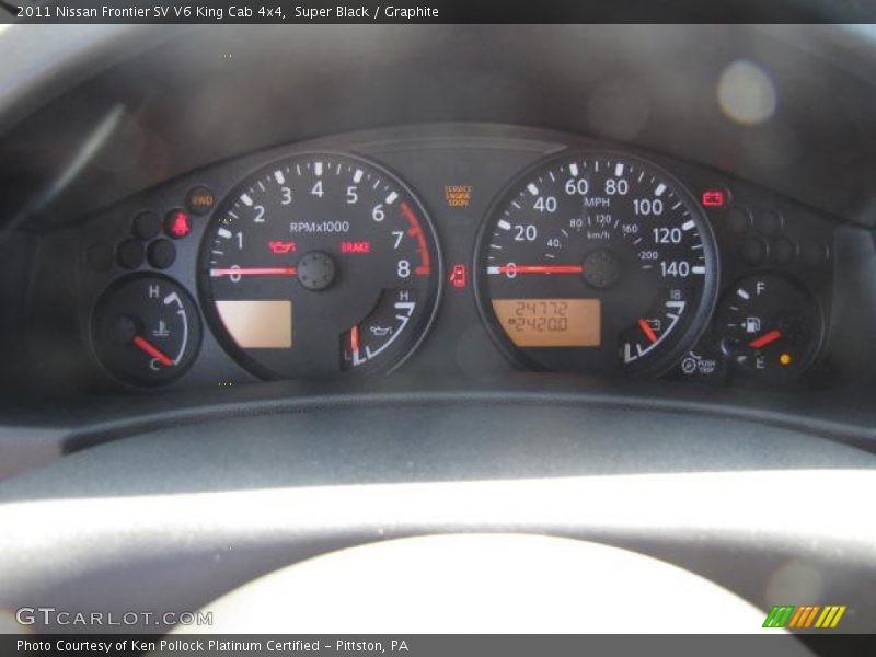 Super Black / Graphite 2011 Nissan Frontier SV V6 King Cab 4x4