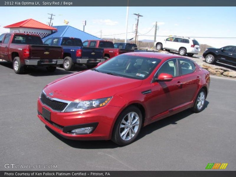 Spicy Red / Beige 2012 Kia Optima LX