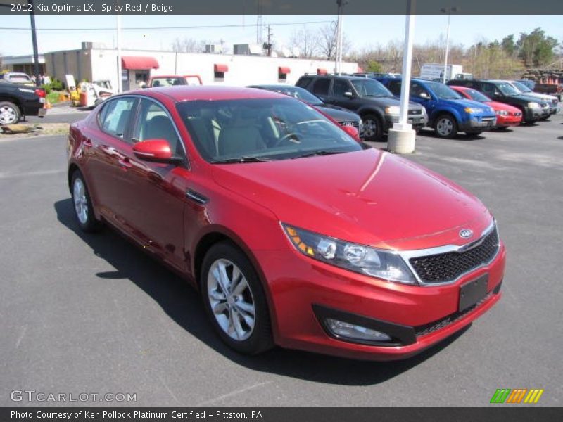 Spicy Red / Beige 2012 Kia Optima LX