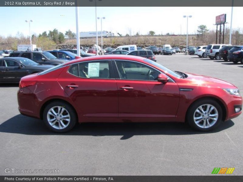 Spicy Red / Beige 2012 Kia Optima LX