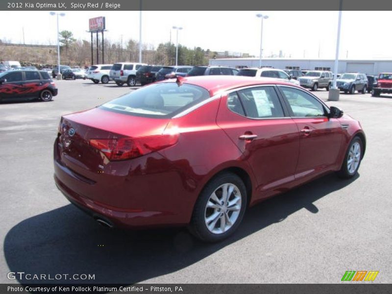 Spicy Red / Beige 2012 Kia Optima LX
