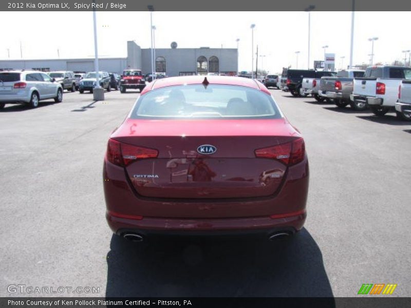 Spicy Red / Beige 2012 Kia Optima LX