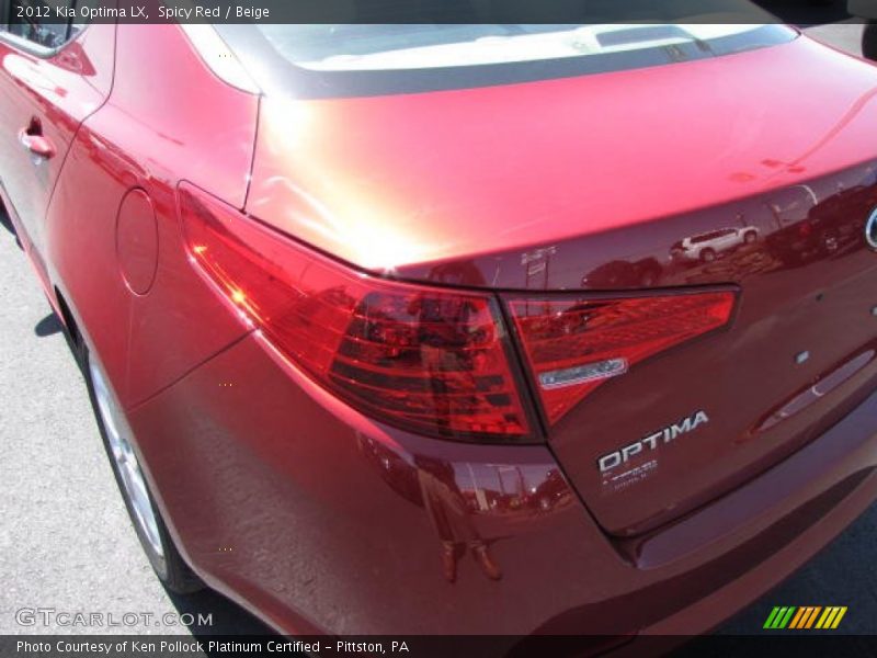 Spicy Red / Beige 2012 Kia Optima LX
