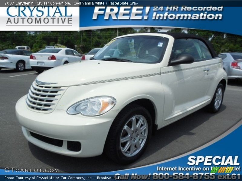 Cool Vanilla White / Pastel Slate Gray 2007 Chrysler PT Cruiser Convertible