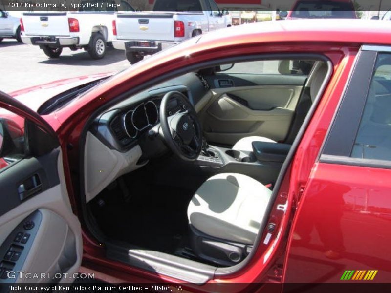 Spicy Red / Beige 2012 Kia Optima LX