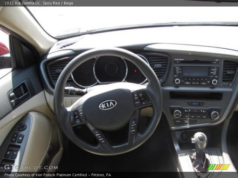 Spicy Red / Beige 2012 Kia Optima LX