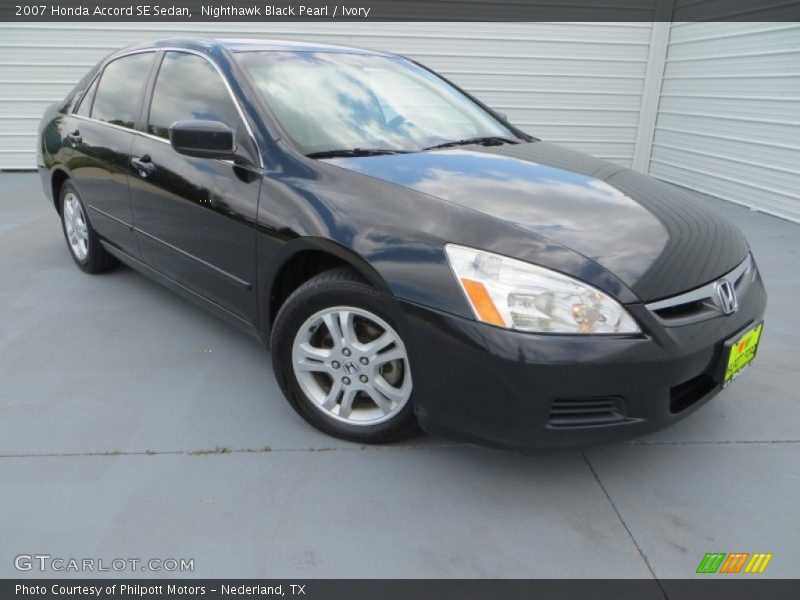 Nighthawk Black Pearl / Ivory 2007 Honda Accord SE Sedan