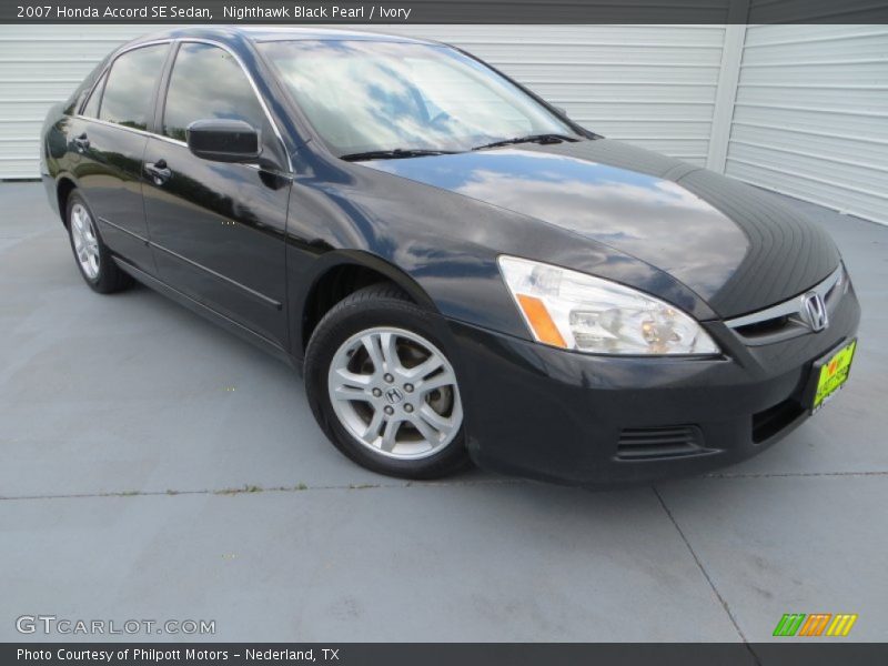 Nighthawk Black Pearl / Ivory 2007 Honda Accord SE Sedan