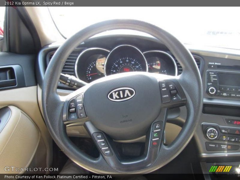 Spicy Red / Beige 2012 Kia Optima LX