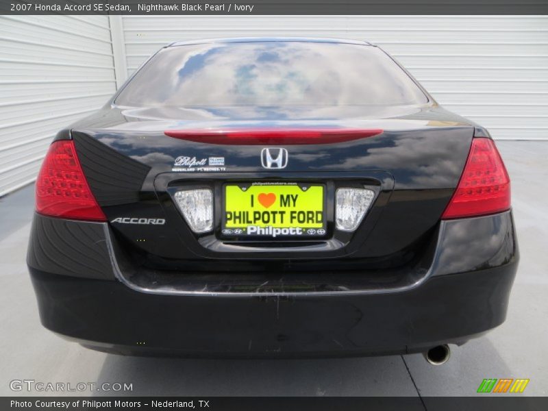 Nighthawk Black Pearl / Ivory 2007 Honda Accord SE Sedan