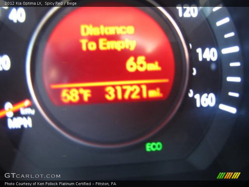 Spicy Red / Beige 2012 Kia Optima LX