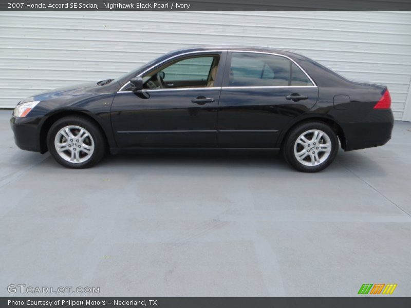 Nighthawk Black Pearl / Ivory 2007 Honda Accord SE Sedan