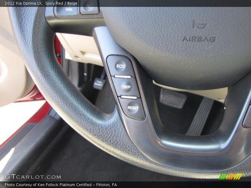 Spicy Red / Beige 2012 Kia Optima LX