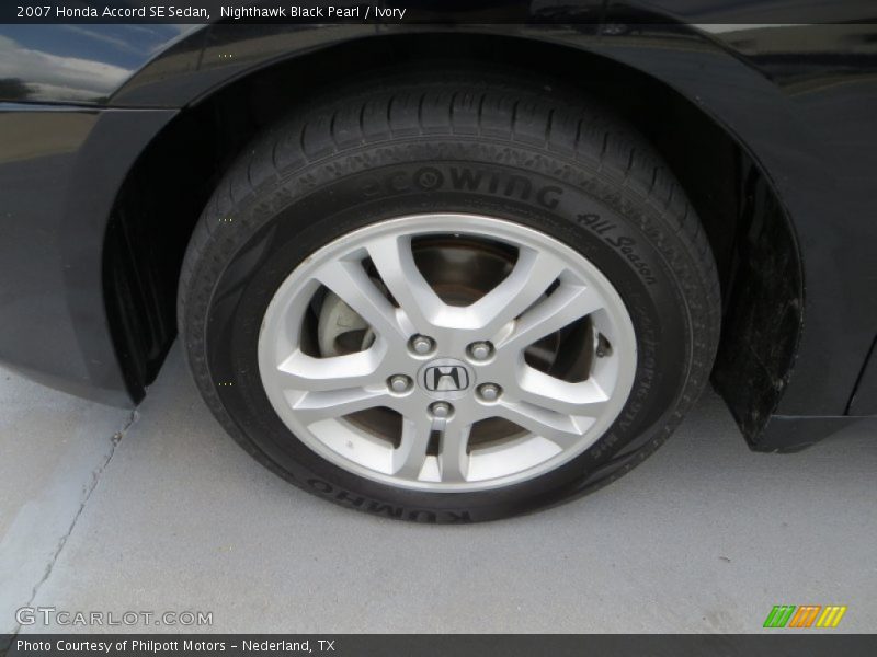 Nighthawk Black Pearl / Ivory 2007 Honda Accord SE Sedan