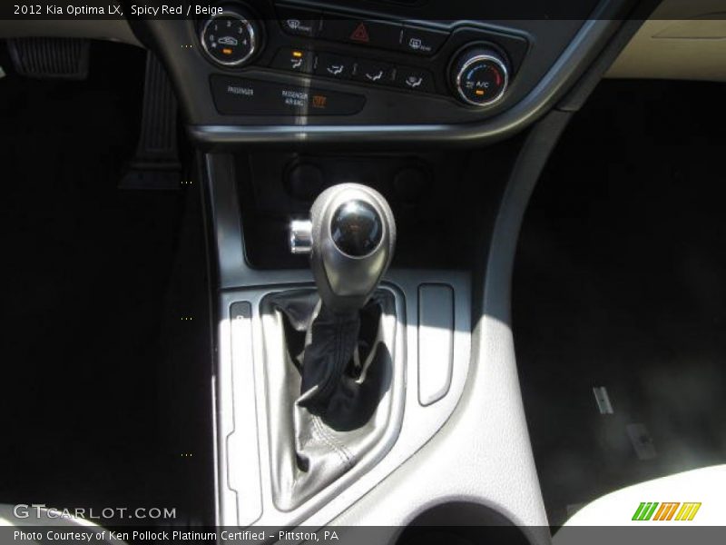 Spicy Red / Beige 2012 Kia Optima LX