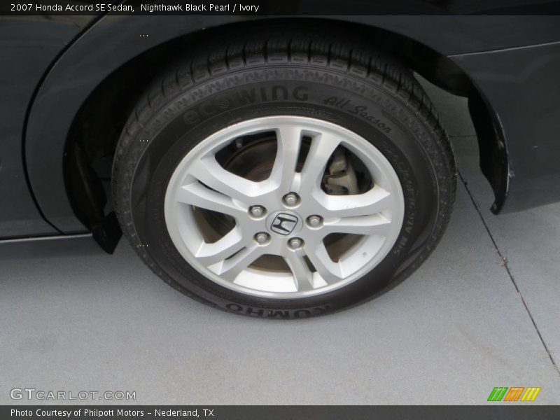 Nighthawk Black Pearl / Ivory 2007 Honda Accord SE Sedan