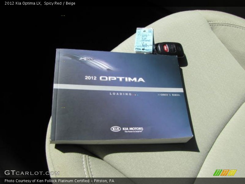 Spicy Red / Beige 2012 Kia Optima LX
