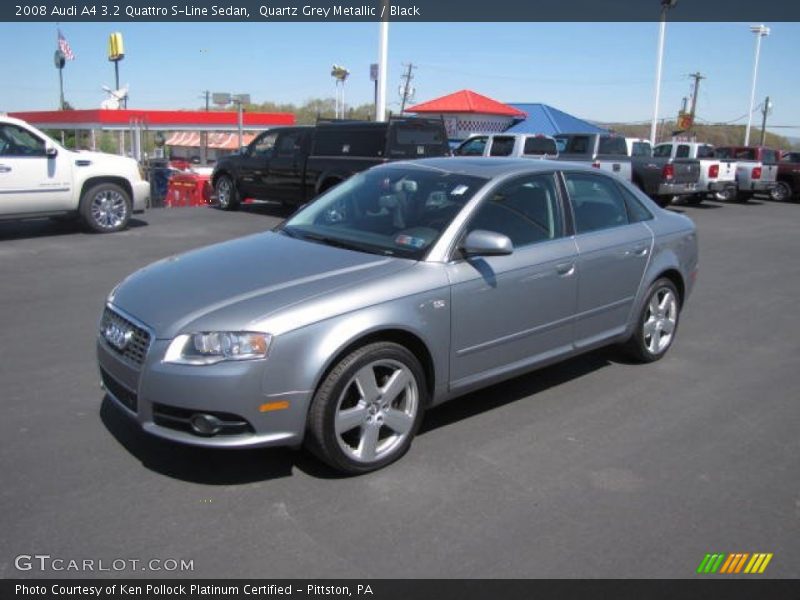 Quartz Grey Metallic / Black 2008 Audi A4 3.2 Quattro S-Line Sedan