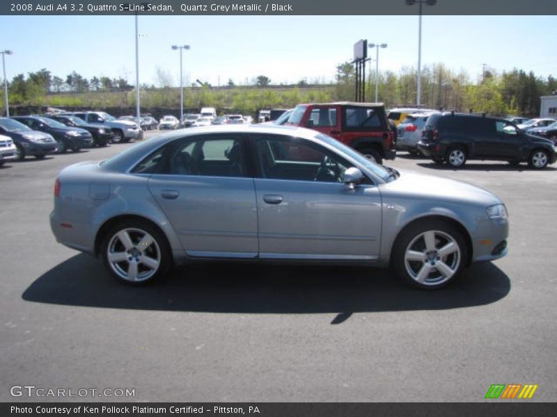 Quartz Grey Metallic / Black 2008 Audi A4 3.2 Quattro S-Line Sedan