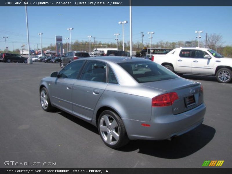 Quartz Grey Metallic / Black 2008 Audi A4 3.2 Quattro S-Line Sedan