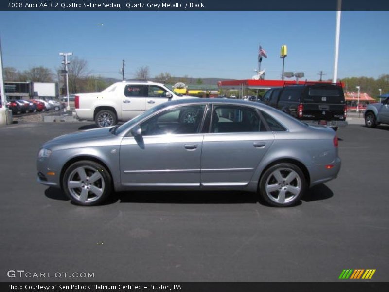 Quartz Grey Metallic / Black 2008 Audi A4 3.2 Quattro S-Line Sedan