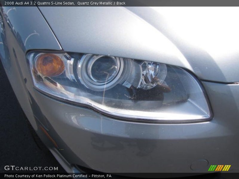 Quartz Grey Metallic / Black 2008 Audi A4 3.2 Quattro S-Line Sedan