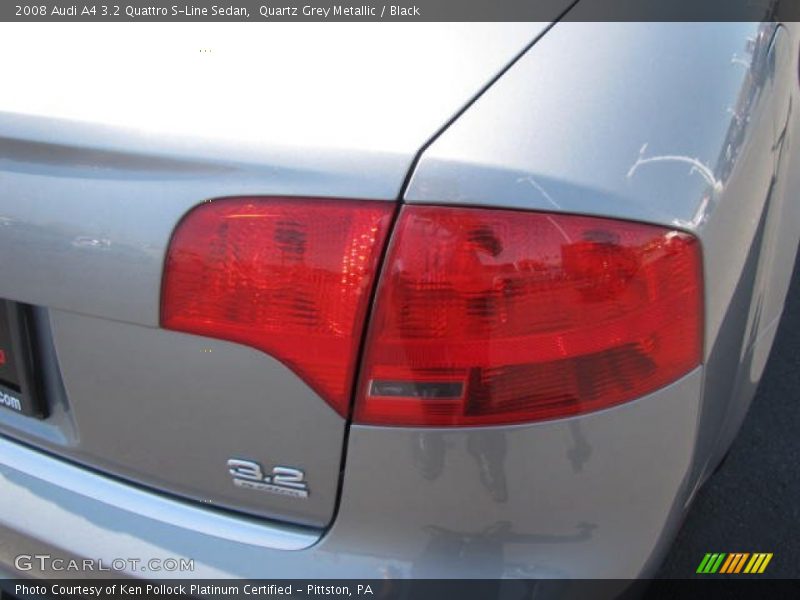 Quartz Grey Metallic / Black 2008 Audi A4 3.2 Quattro S-Line Sedan