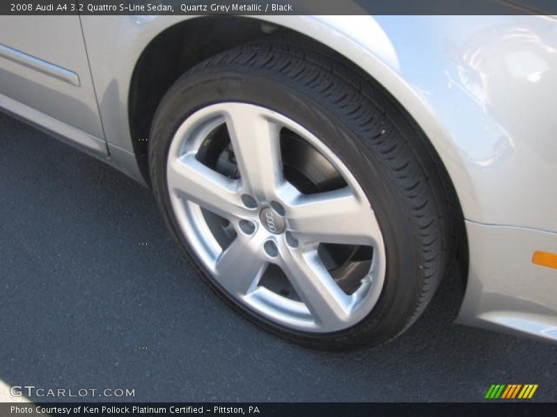 Quartz Grey Metallic / Black 2008 Audi A4 3.2 Quattro S-Line Sedan