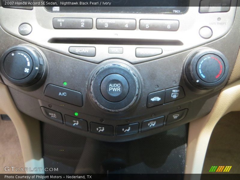 Nighthawk Black Pearl / Ivory 2007 Honda Accord SE Sedan