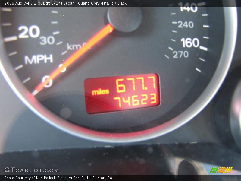 Quartz Grey Metallic / Black 2008 Audi A4 3.2 Quattro S-Line Sedan