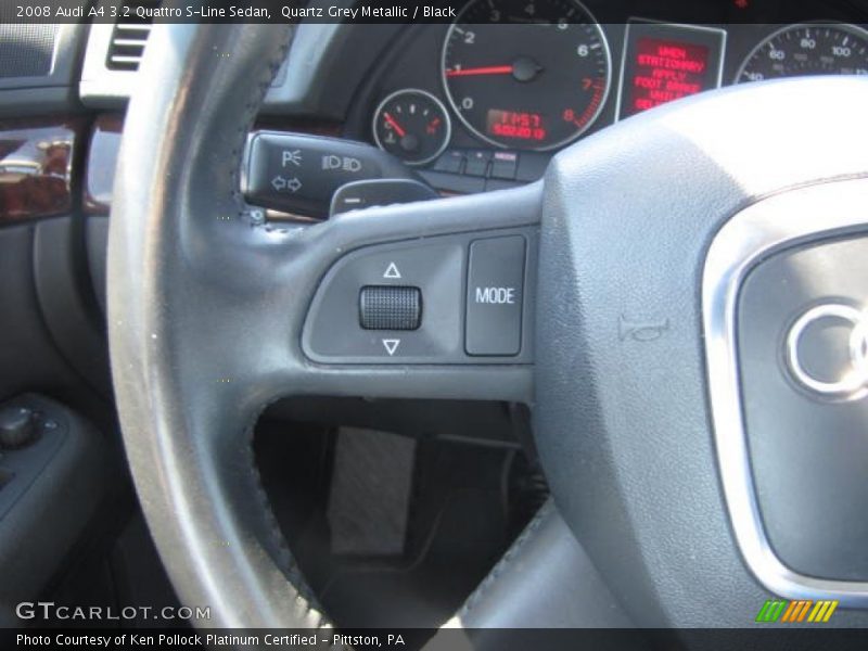 Quartz Grey Metallic / Black 2008 Audi A4 3.2 Quattro S-Line Sedan