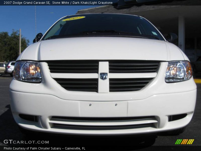 Stone White / Dark Khaki/Light Graystone 2007 Dodge Grand Caravan SE