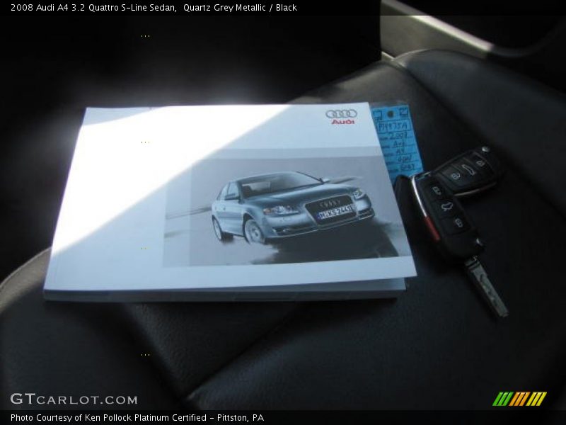 Quartz Grey Metallic / Black 2008 Audi A4 3.2 Quattro S-Line Sedan