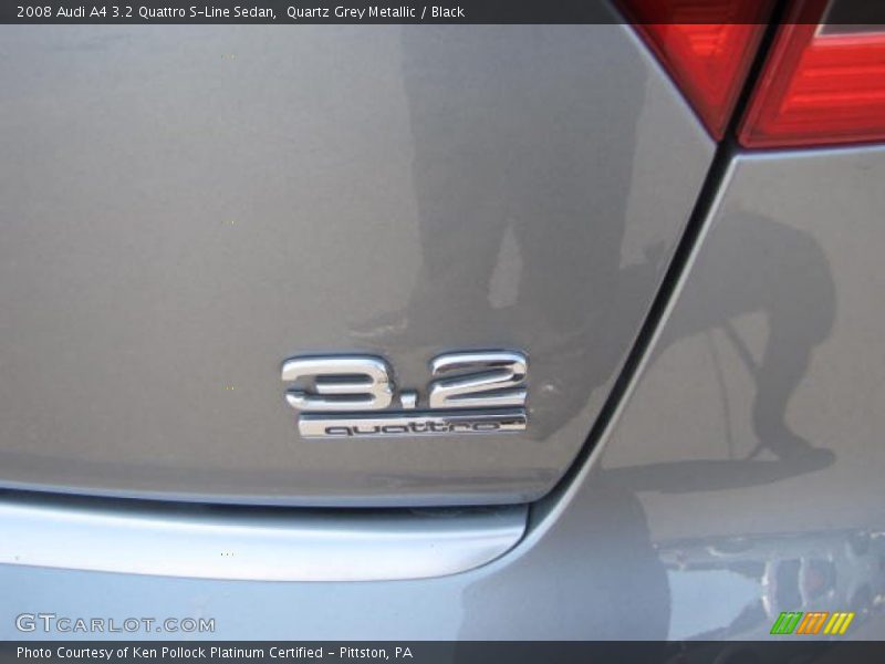 Quartz Grey Metallic / Black 2008 Audi A4 3.2 Quattro S-Line Sedan