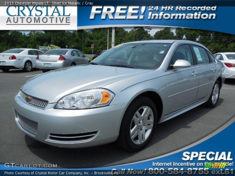 Silver Ice Metallic / Gray 2013 Chevrolet Impala LT