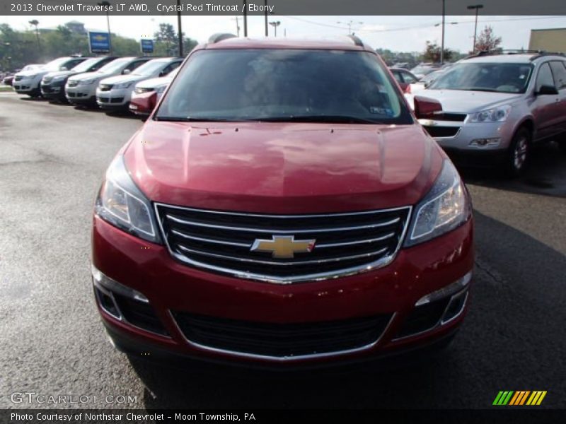 Crystal Red Tintcoat / Ebony 2013 Chevrolet Traverse LT AWD