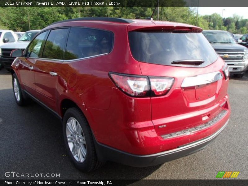 Crystal Red Tintcoat / Ebony 2013 Chevrolet Traverse LT AWD