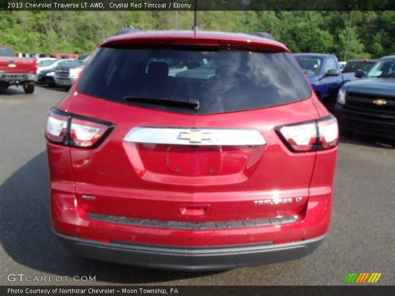 Crystal Red Tintcoat / Ebony 2013 Chevrolet Traverse LT AWD