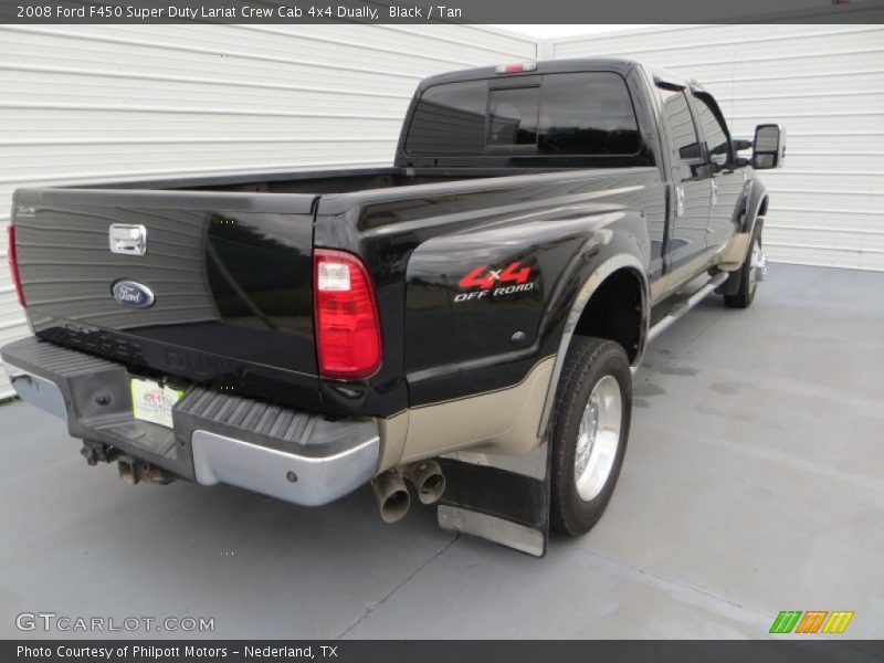 Black / Tan 2008 Ford F450 Super Duty Lariat Crew Cab 4x4 Dually
